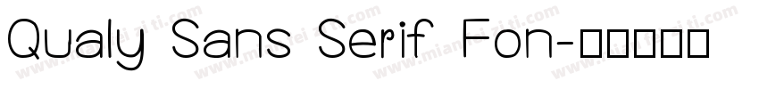 Qualy Sans Serif Fon字体转换